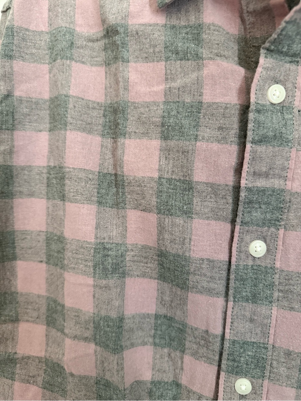 Bixby Long-Sleeve Pink & Gray Plaid Button-Down Shirt - Picture 4 of 4